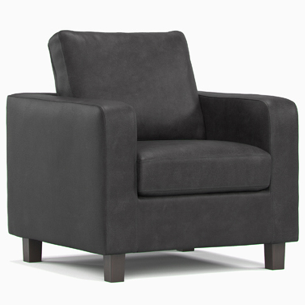 Monroe Black PU Leather Armchair Image 2