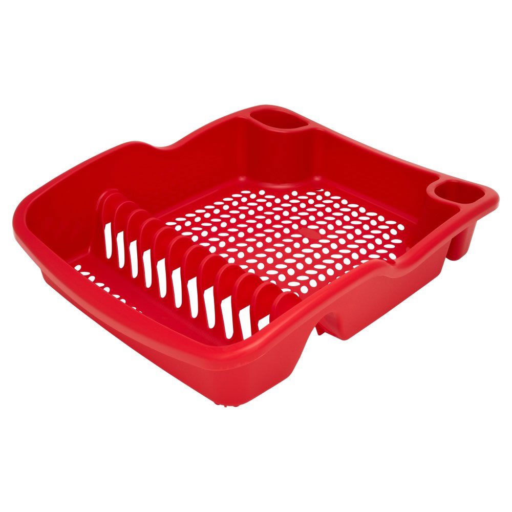 Wilko Red Curve Dish Drainer Image
