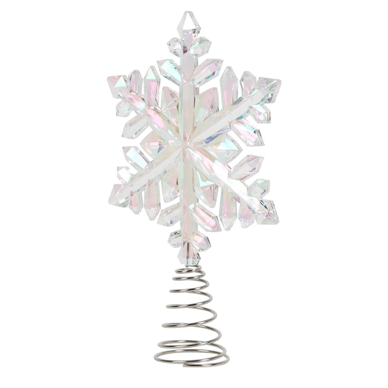 Sugar Wonderland Iridescent Crystal Christmas Tree Topper Image 2
