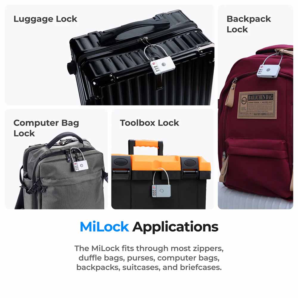 Maplin MiLi MiLock White Combination Padlock Image 4