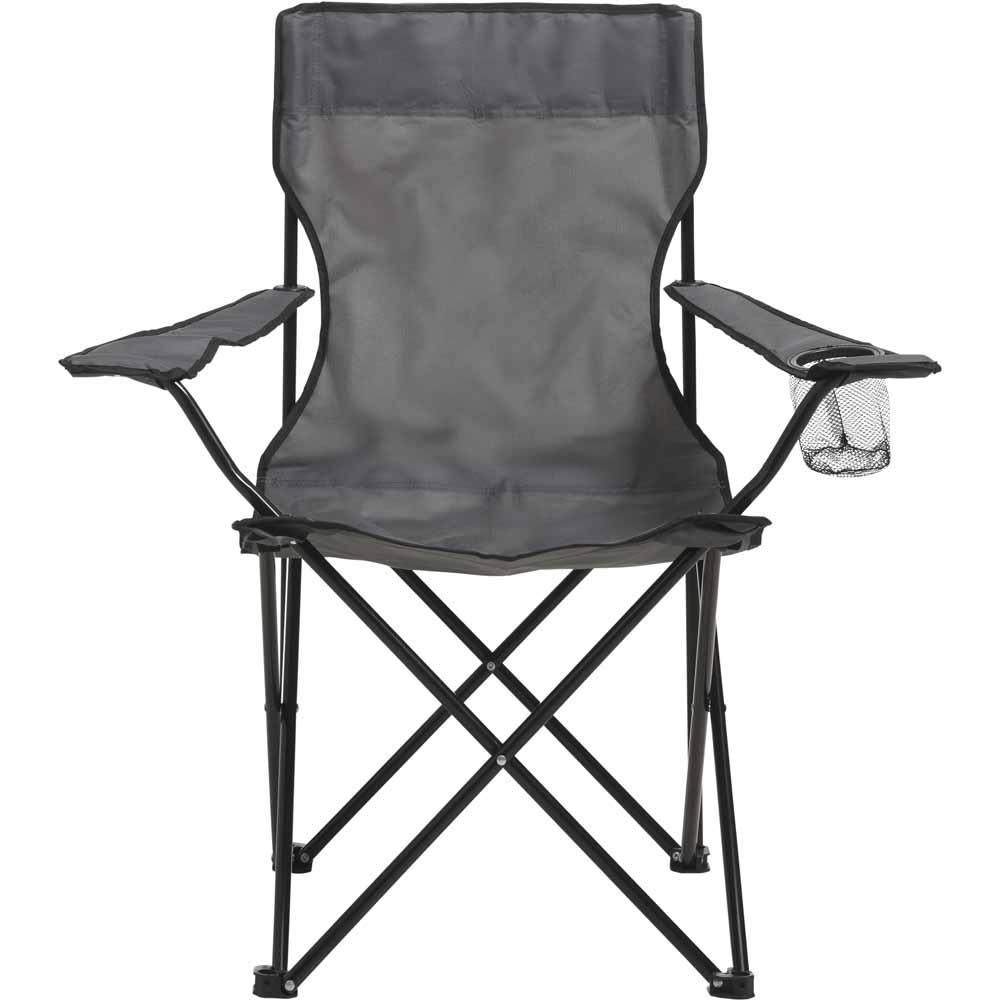 Wilko Camping Chair Solid Colour Image 2
