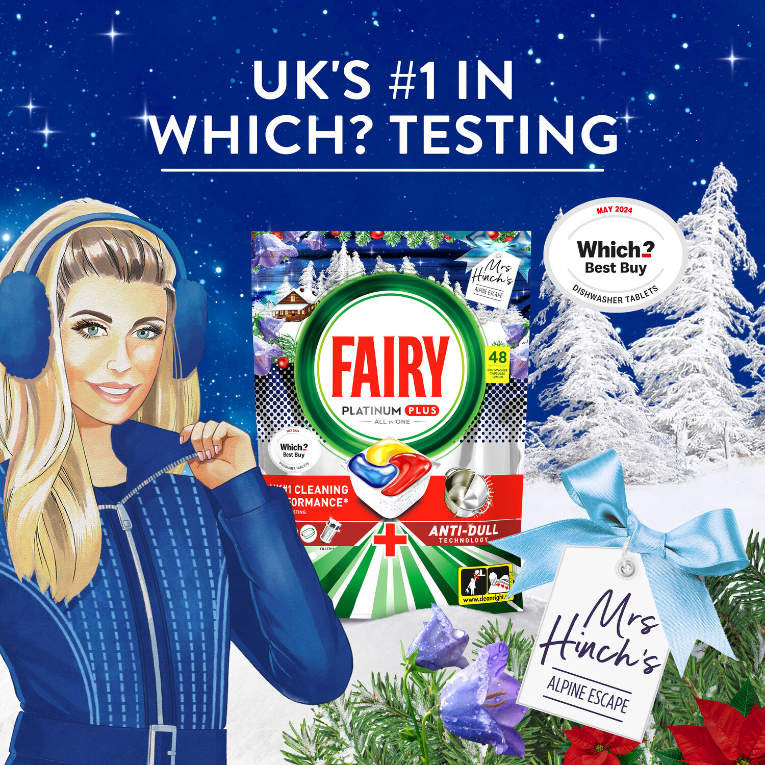 Fairy Mrs Hinch Platinum Plus All In One Dishwasher Tablets Image 3
