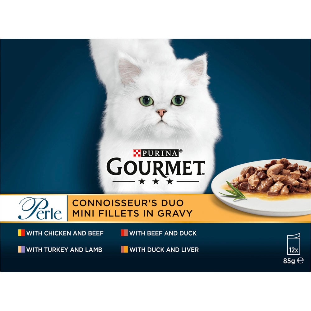 Purina Gourmet Perle Connoisseurs Meat Duo Cat Food 85g Case of 4 x 12 Pack Image 4