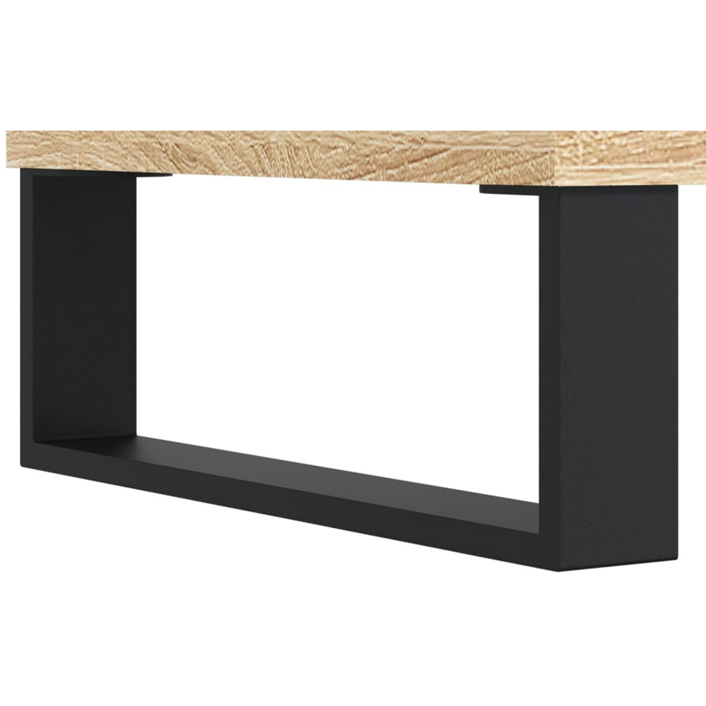 vidaXL 6 Open Shelf White TV Cabinet with Black Legs Image 8