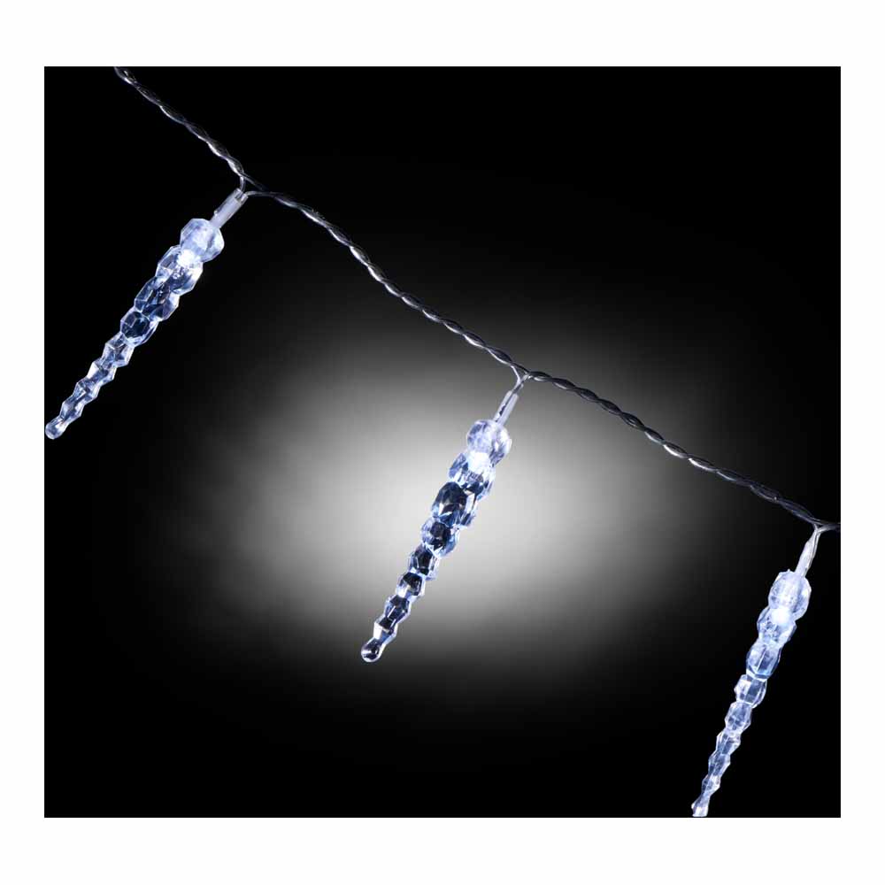 Wilko 50 White MainsOperated LED Icicle Outdoor Christmas Lights with