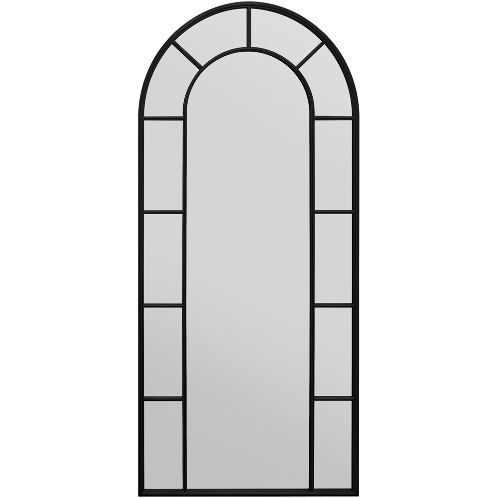 MirrorOutlet The Arcus Black Framed Arched Leaner Garden Wall Mirror 190 x 85cm Image 1