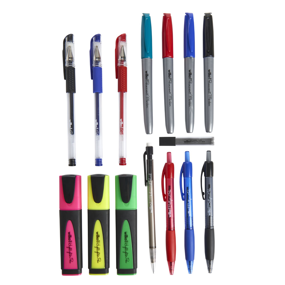 Wilko Stationery Set 15 piece Wilko