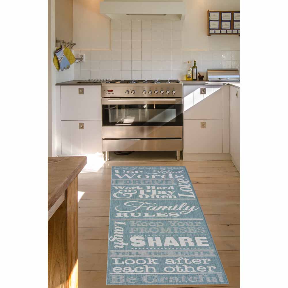 County Words Rug Duck Egg 67 x 200cm Image 3