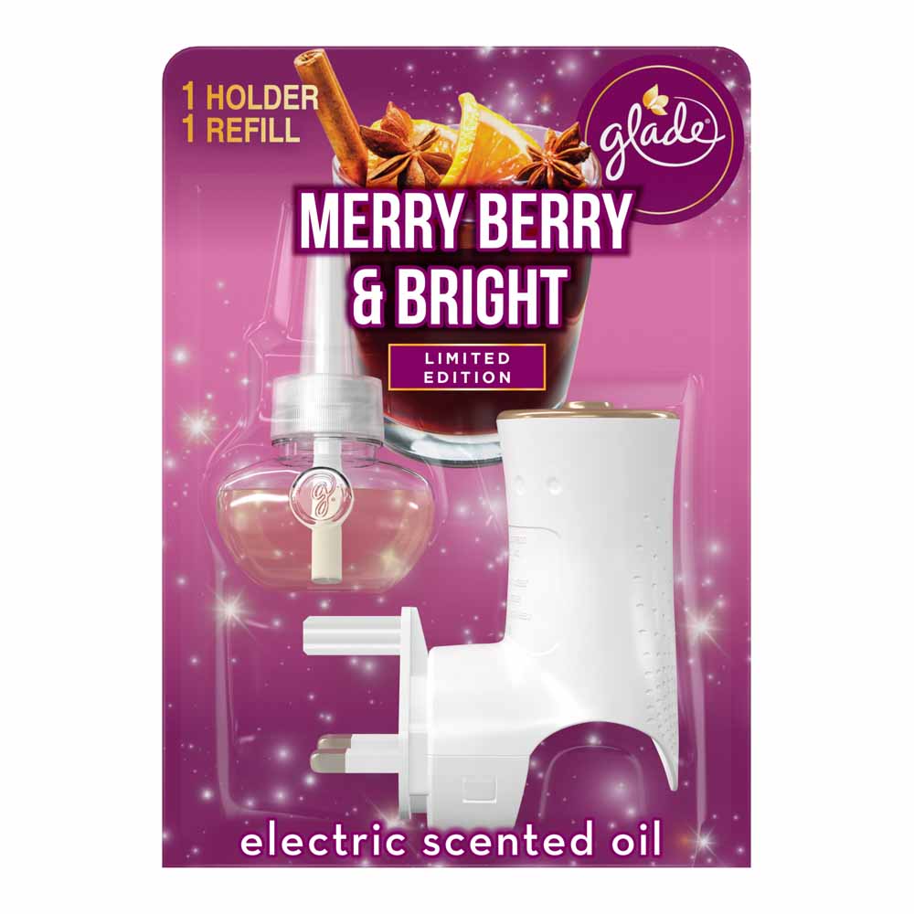 Glade Electric Holder and Refill Merry Berry and Bright Air Freshener 20ml Image 1