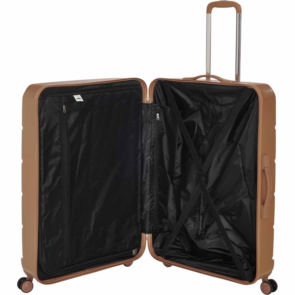 Wilko Hard Shell Suitcase Gold 29 inch Image 3