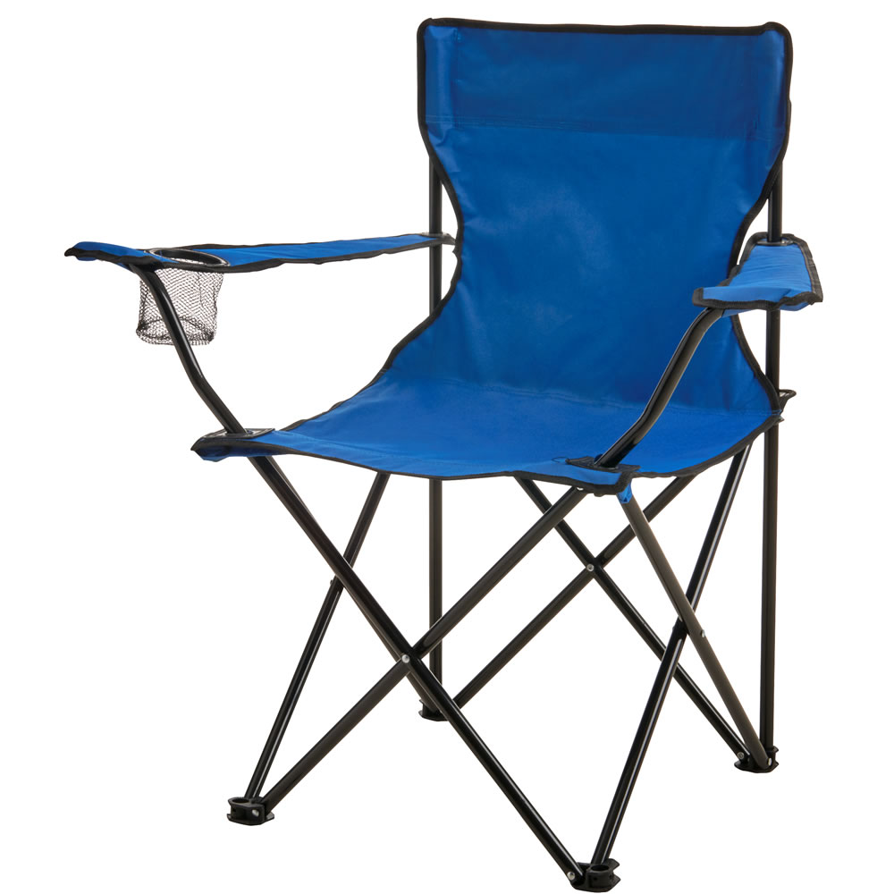 Wilko Camping Chair Blue Image 2