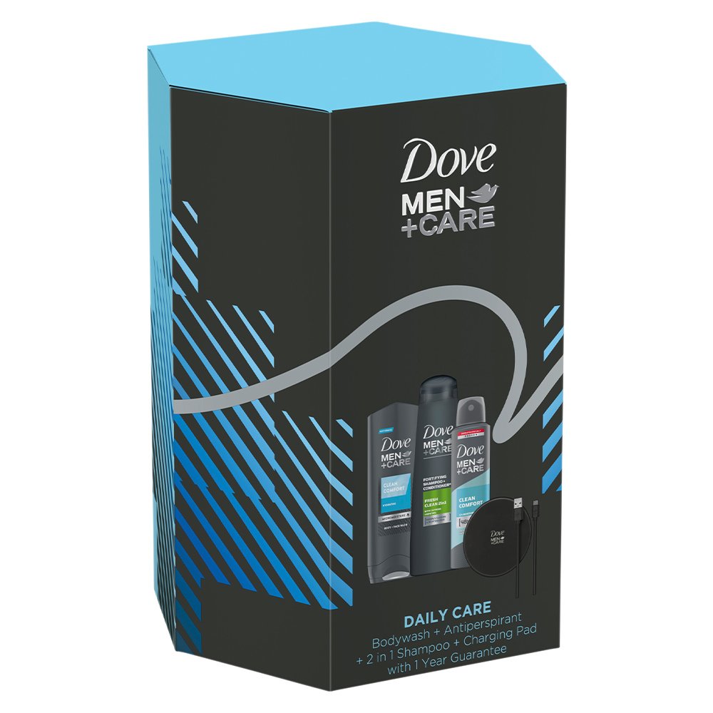 Dove Men+Care Daily Care Trio Gift Set and Charge Pad Image 1