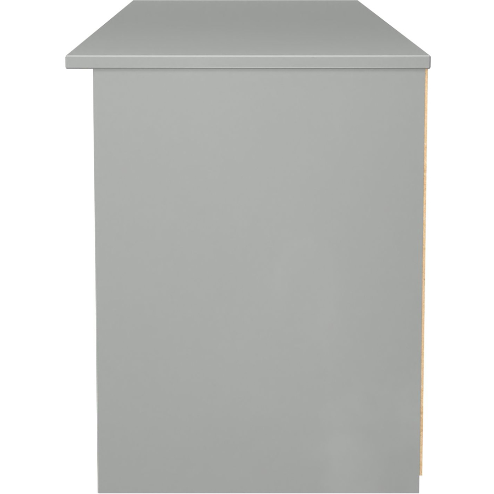 Crowndale Milan Single Drawer 5 Shelf Dusk Grey Wide TV Unit Ready Assembled Image 3
