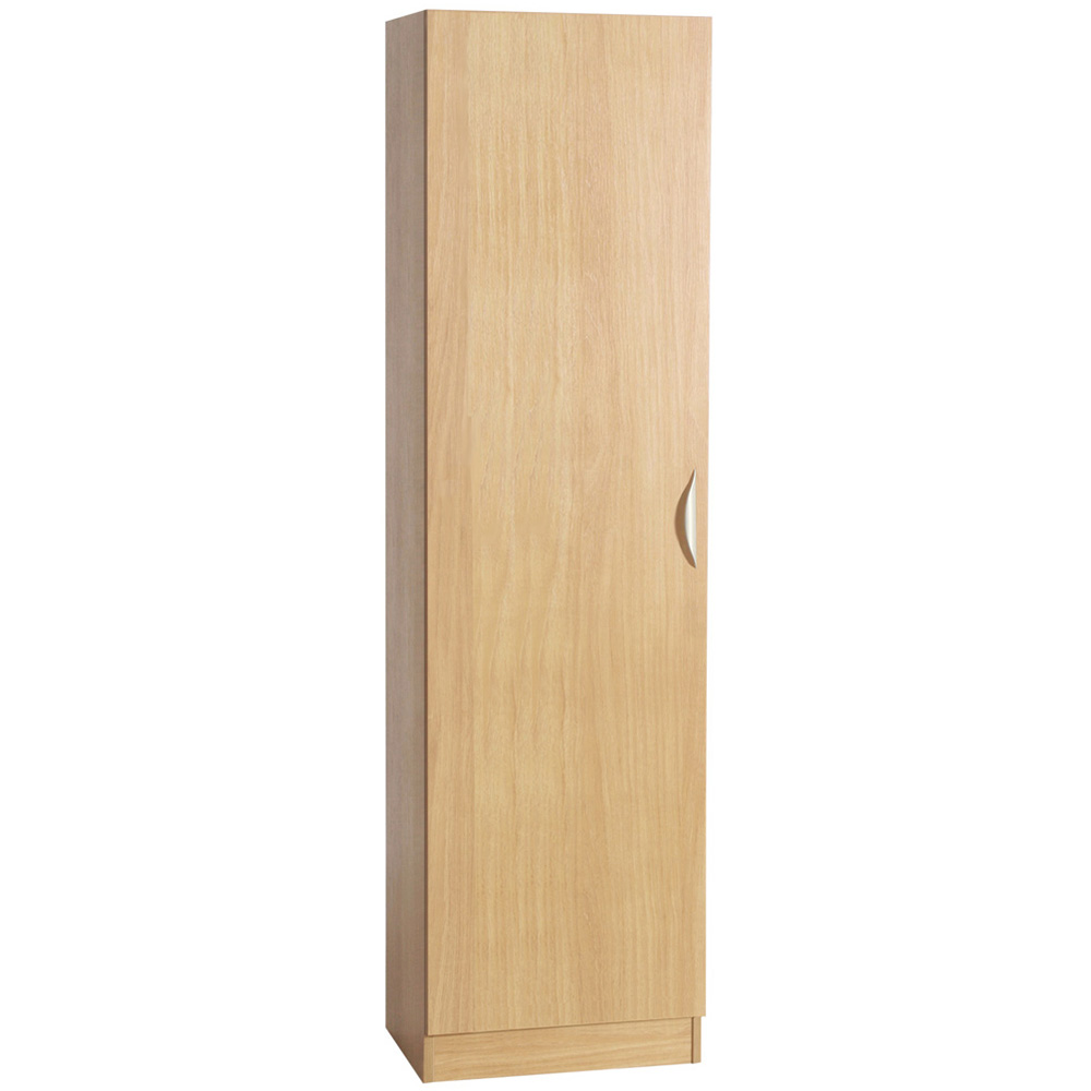 R White Cabinets Single Door Brown Tall Cupboard Image 2