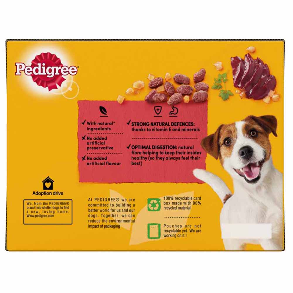 Pedigree Adult Wet Dog Food Pouches Mixed in Jelly 12 x 100g Image 5