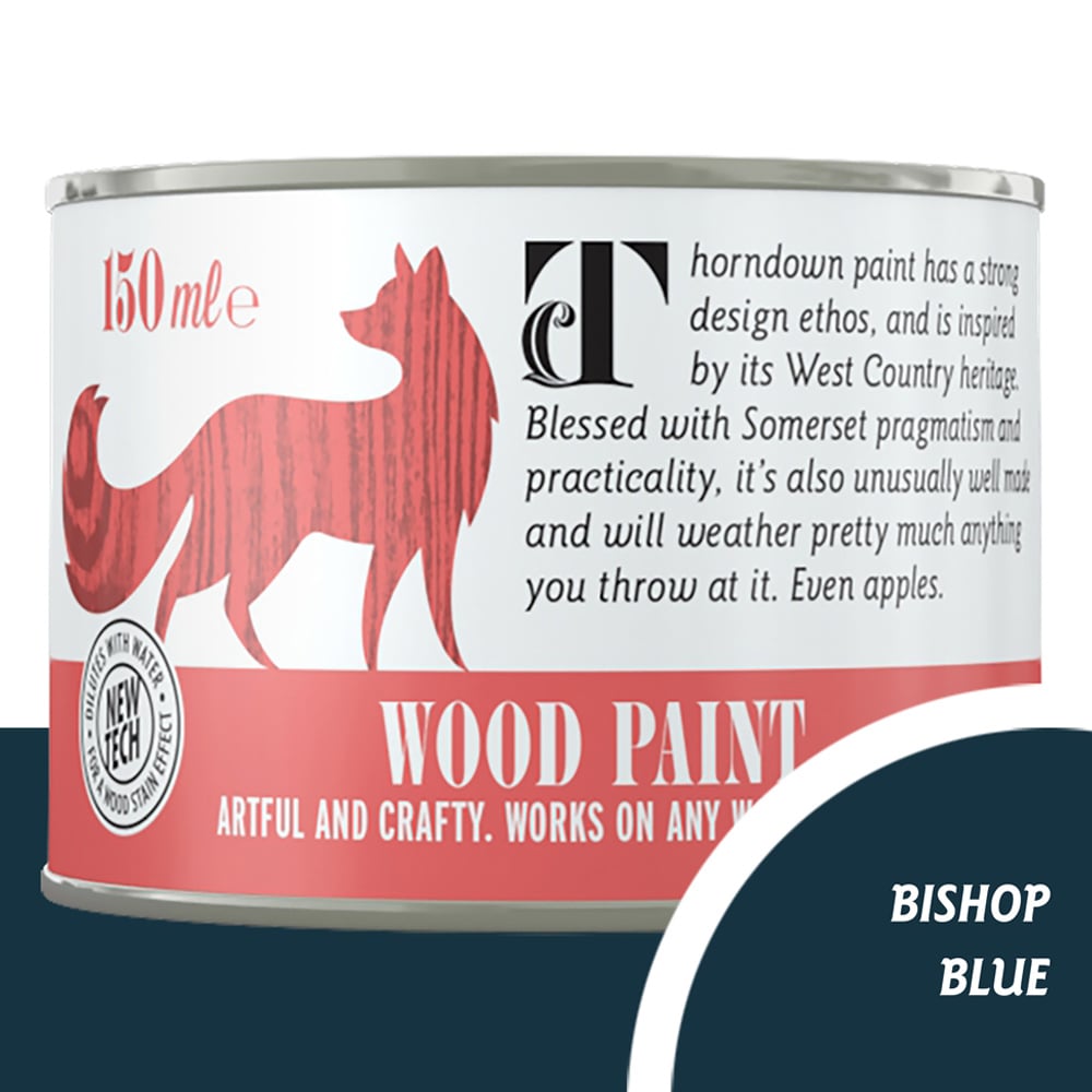 Thorndown Bishop Blue Satin Wood Paint 150ml Image 4