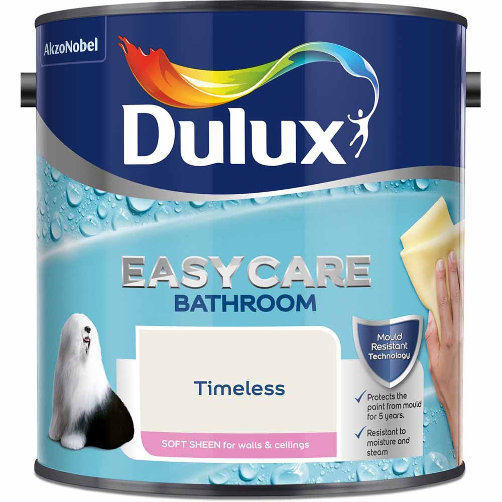 Dulux Easycare Bathroom Timeless Soft Sheen Emulsion Paint 2.5L Image 2