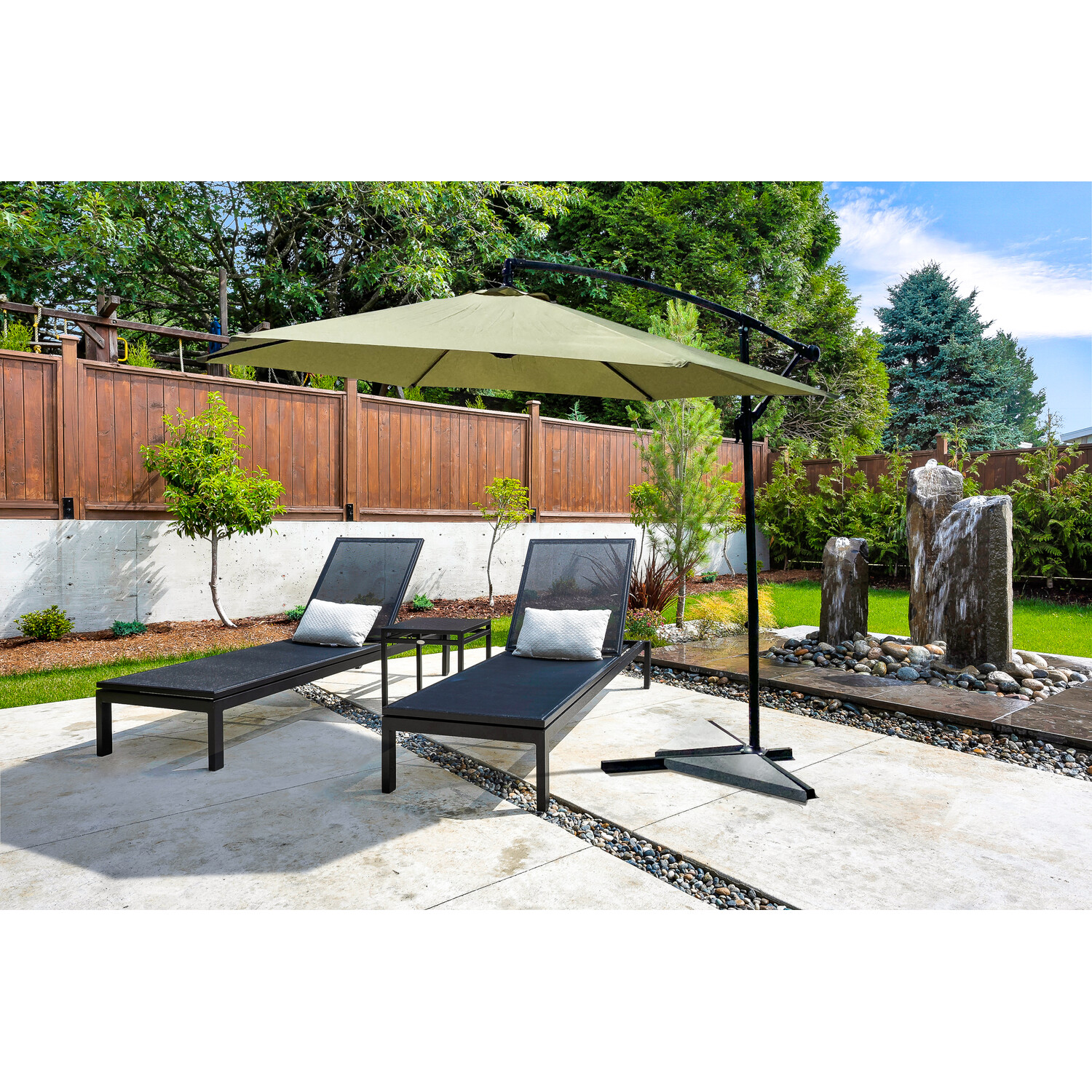 Outdoor Essentials Sage Cantilever Garden Parasol 3m Image 3