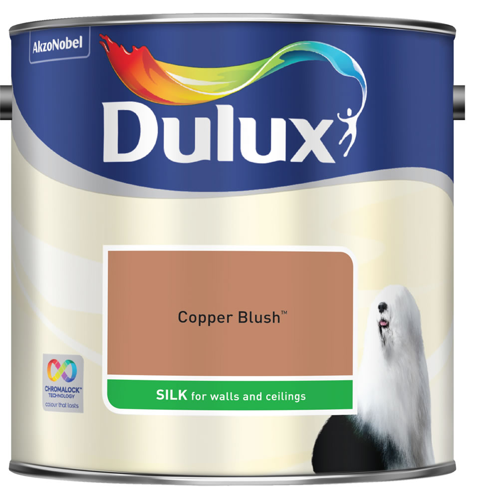 Dulux Copper Blush Silk Emulsion Paint 2.5L Image 1
