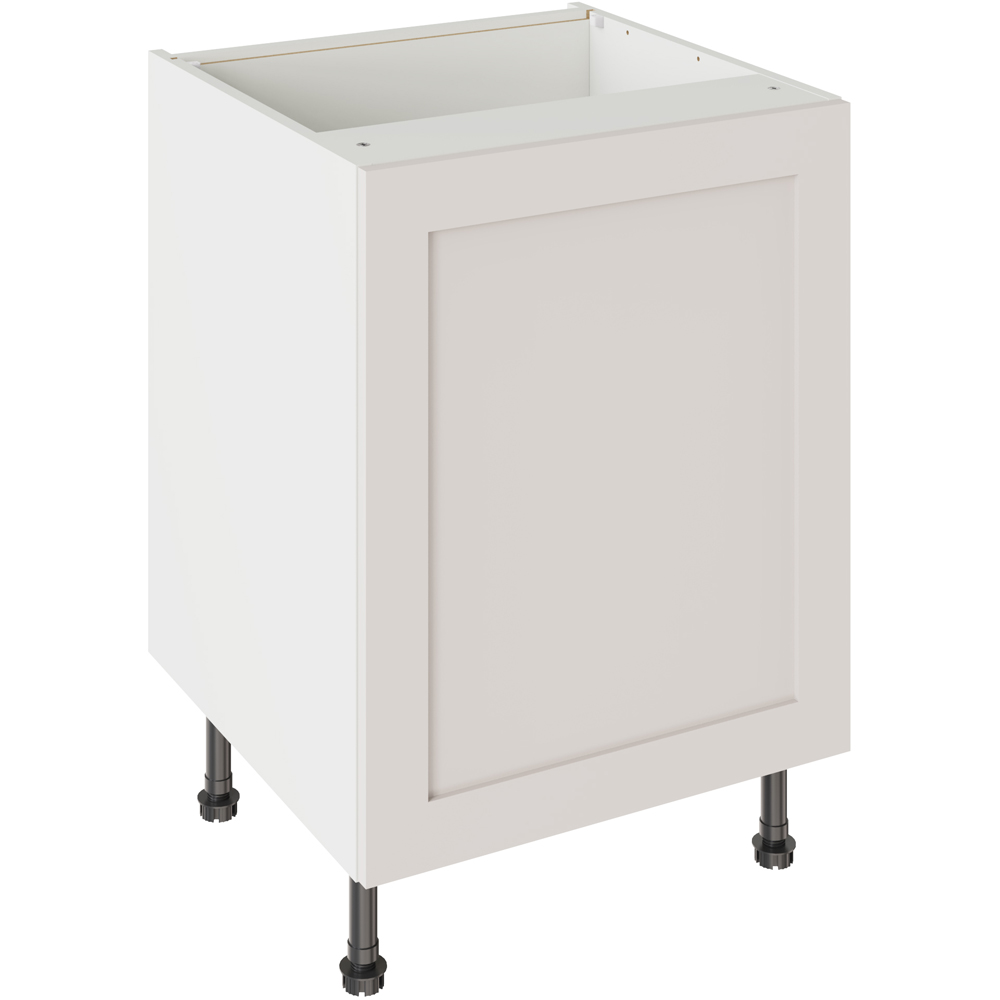 Kitchen Kit Shaker Matt Light Grey Base Kitchen Cabinet Flatpack 600mm Image 1