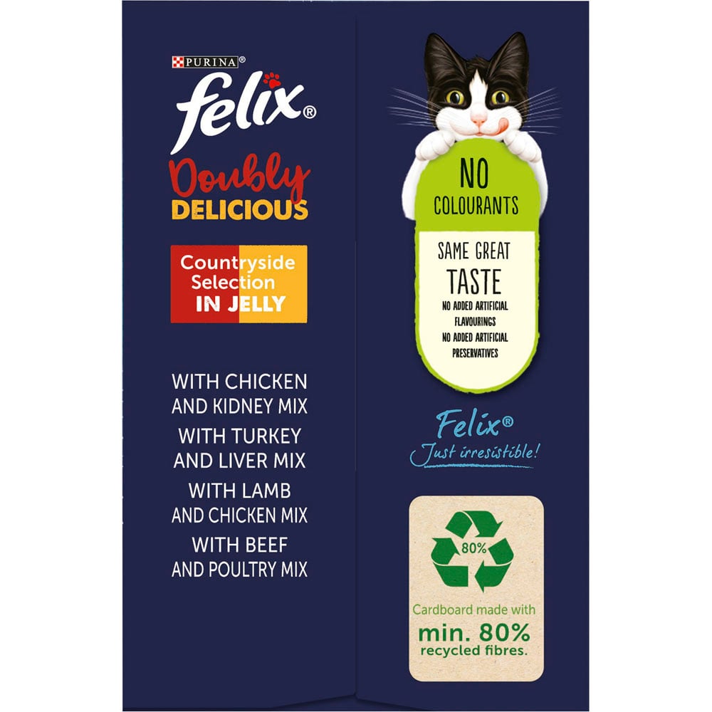 Felix Doubly Delicious Meat Senior Cat Food 12 x 100g Image 7
