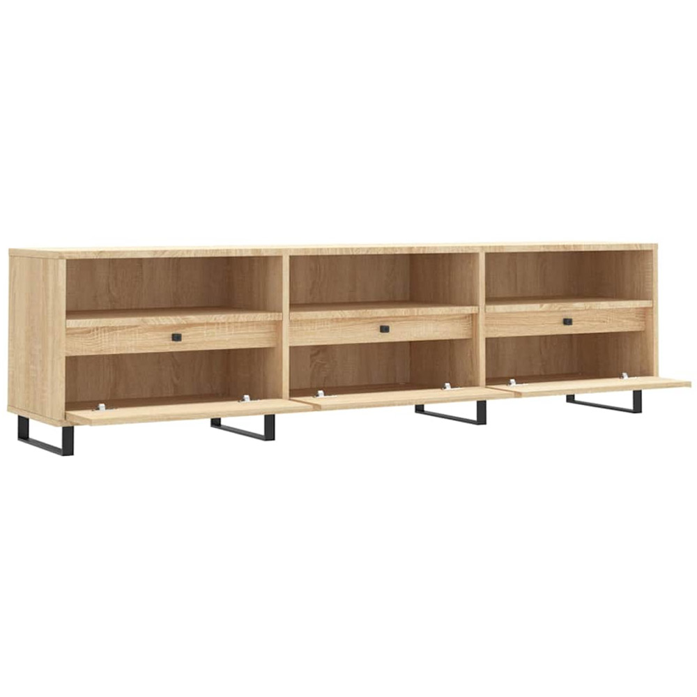vidaXL 3 Door 3 Shelf Sonoma Oak TV Cabinet Image 6