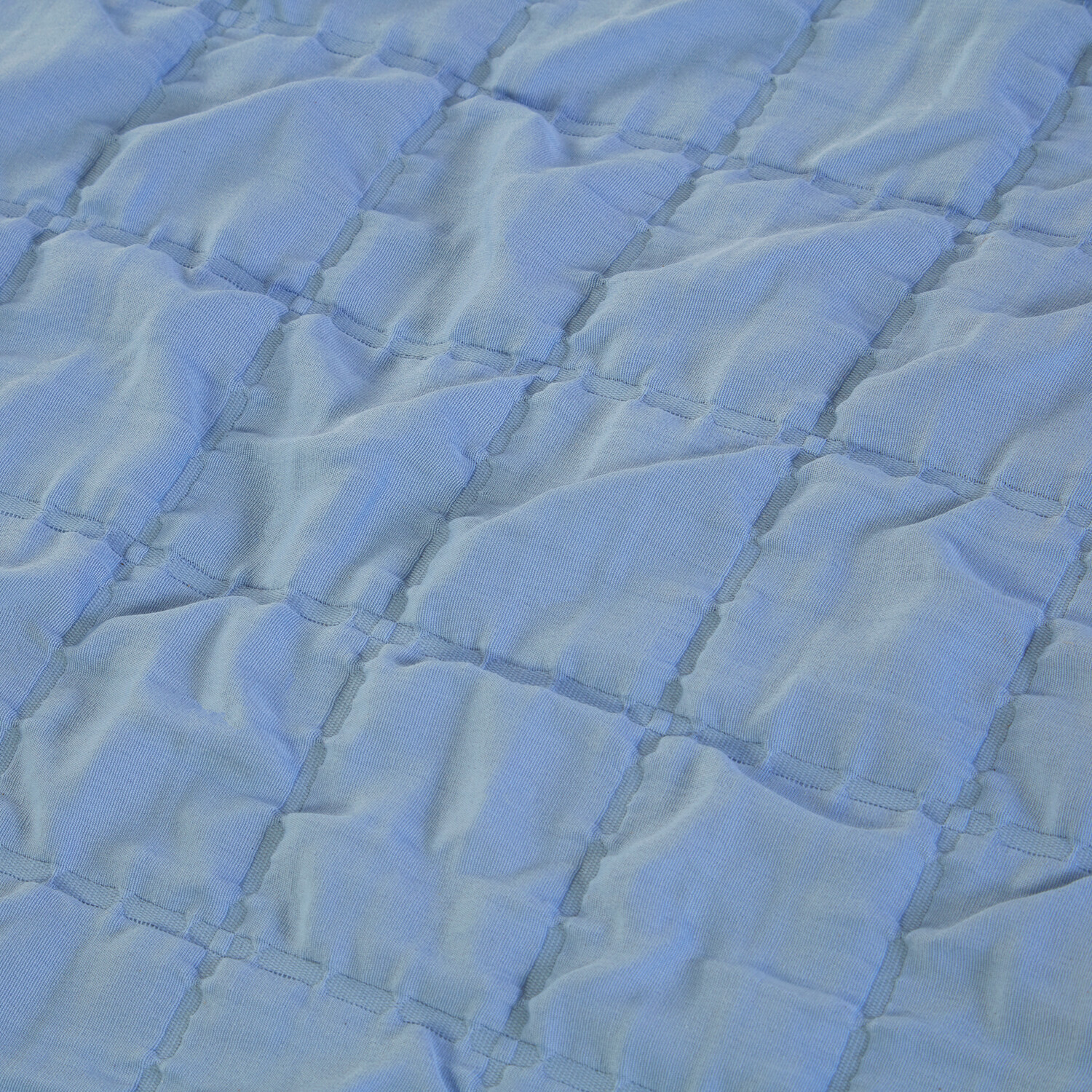 Kingston Check Duvet Set Blue Double Image 5