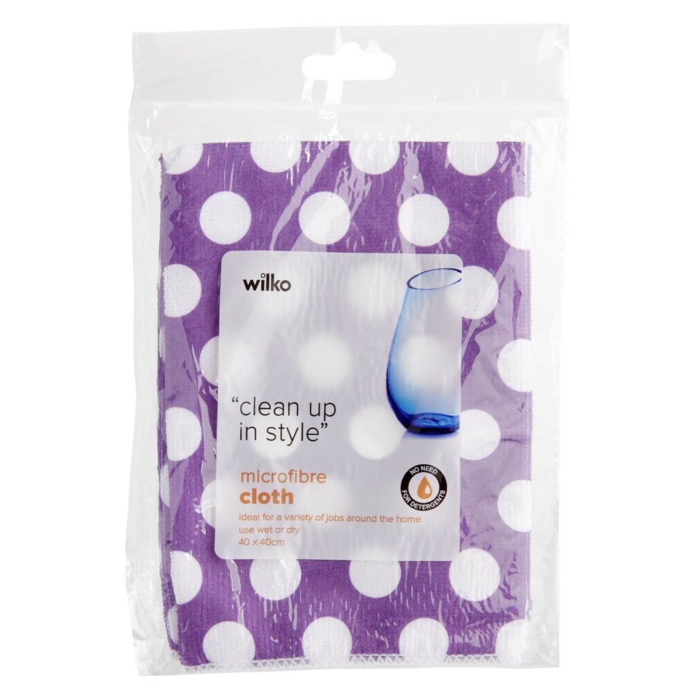 Single Wilko Multipurpose Microfibre Cloth in Assorted styles Image 3