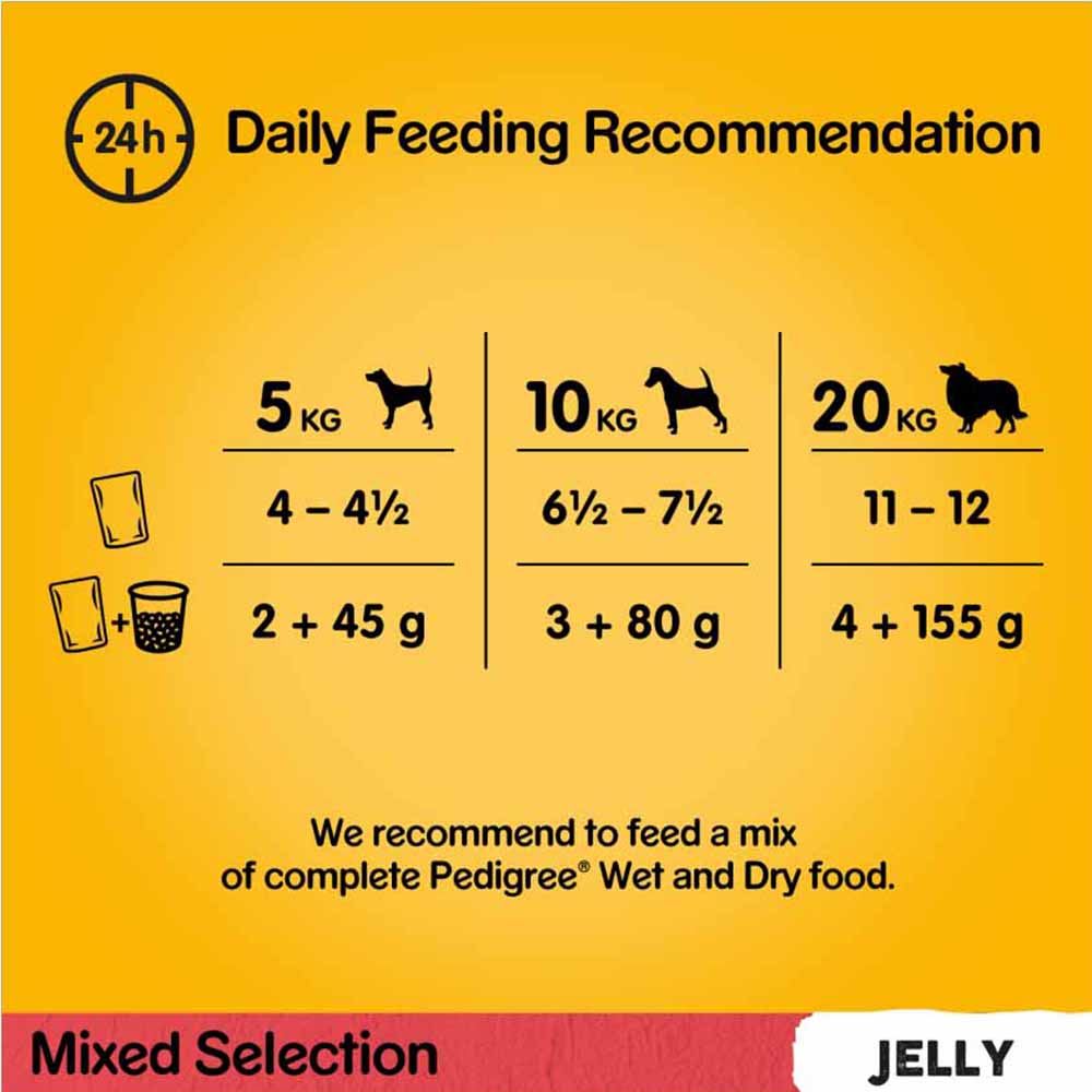 Pedigree Adult Wet Dog Food Pouches Mixed in Jelly Mega Pack 40 x 100g Image 5