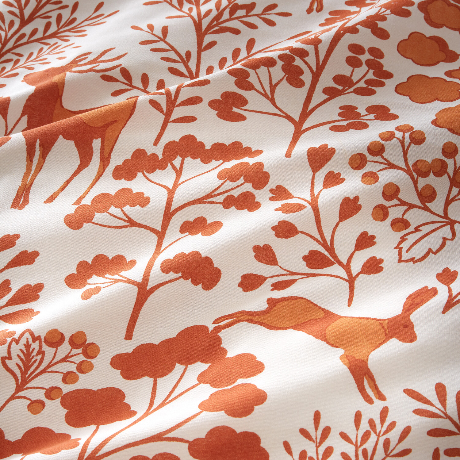 The Fall Collection Autumn Meadow Duvet Cover and Pillowcase Set - Rust / King Image 4
