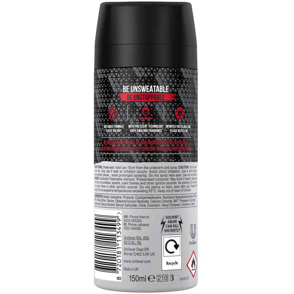 Lynx Lynx Recharge Anti-perspirant Deodorant Spray 150ml Image 3