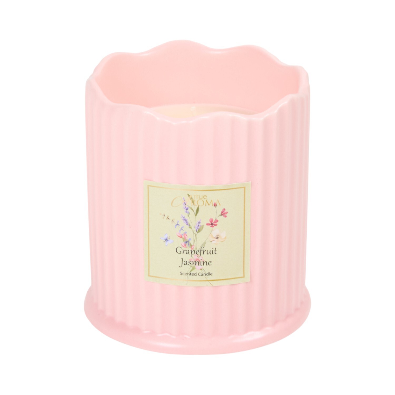 Grapefruit and Jasmine Scalloped Scented Candle Image 8