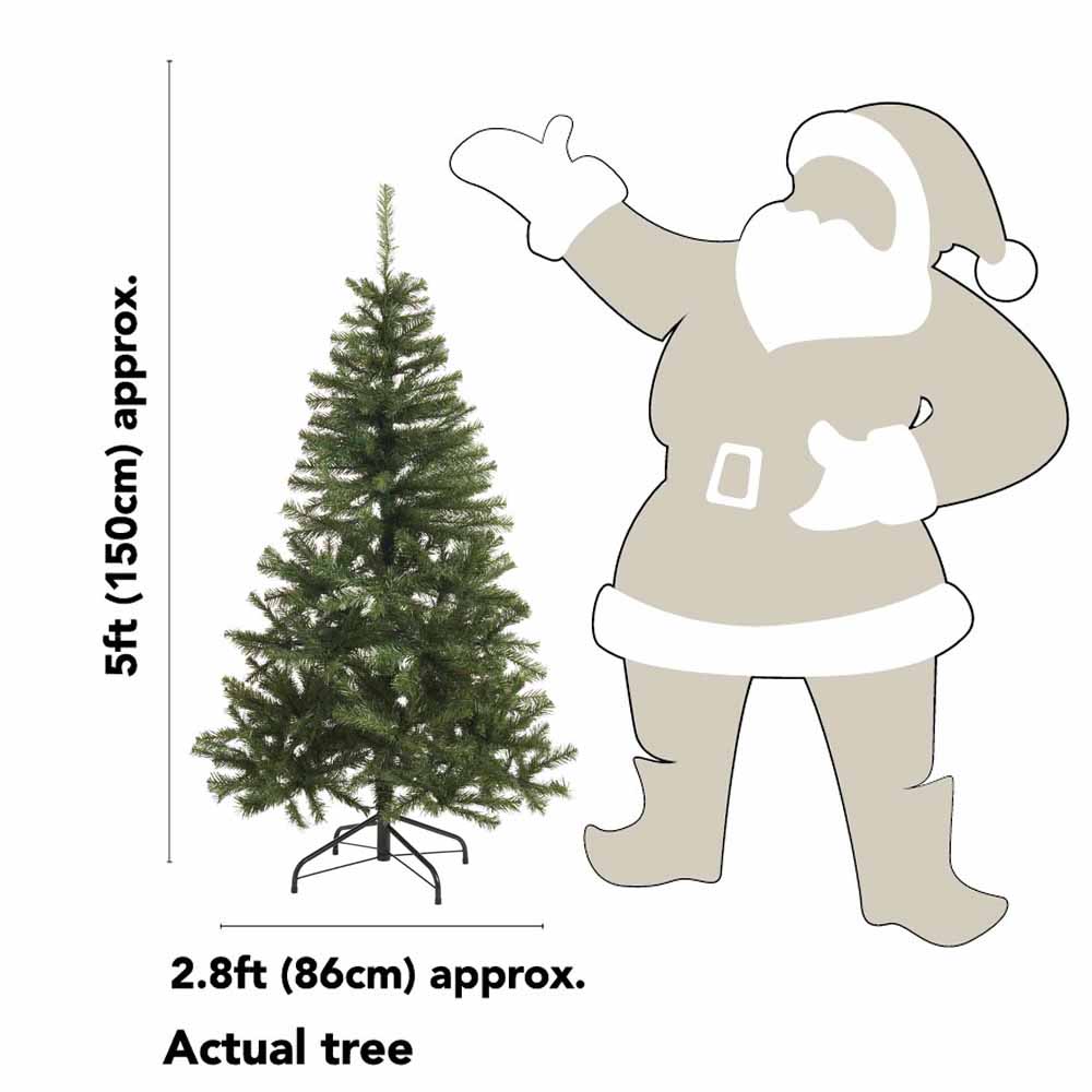 Wilko 5ft Canadian Fir Artificial Christmas Tree Image 3