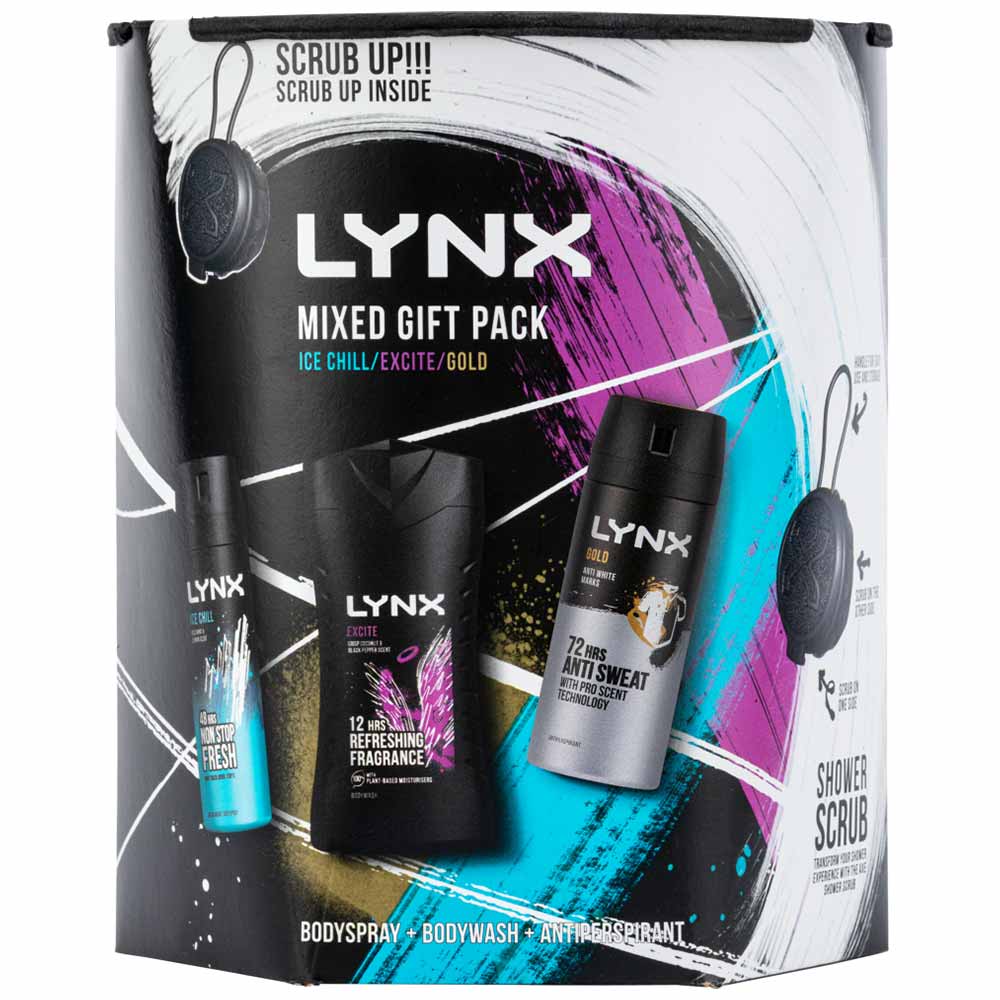 Lynx All Stars Trio & Body Scrub Gift Set Image 1