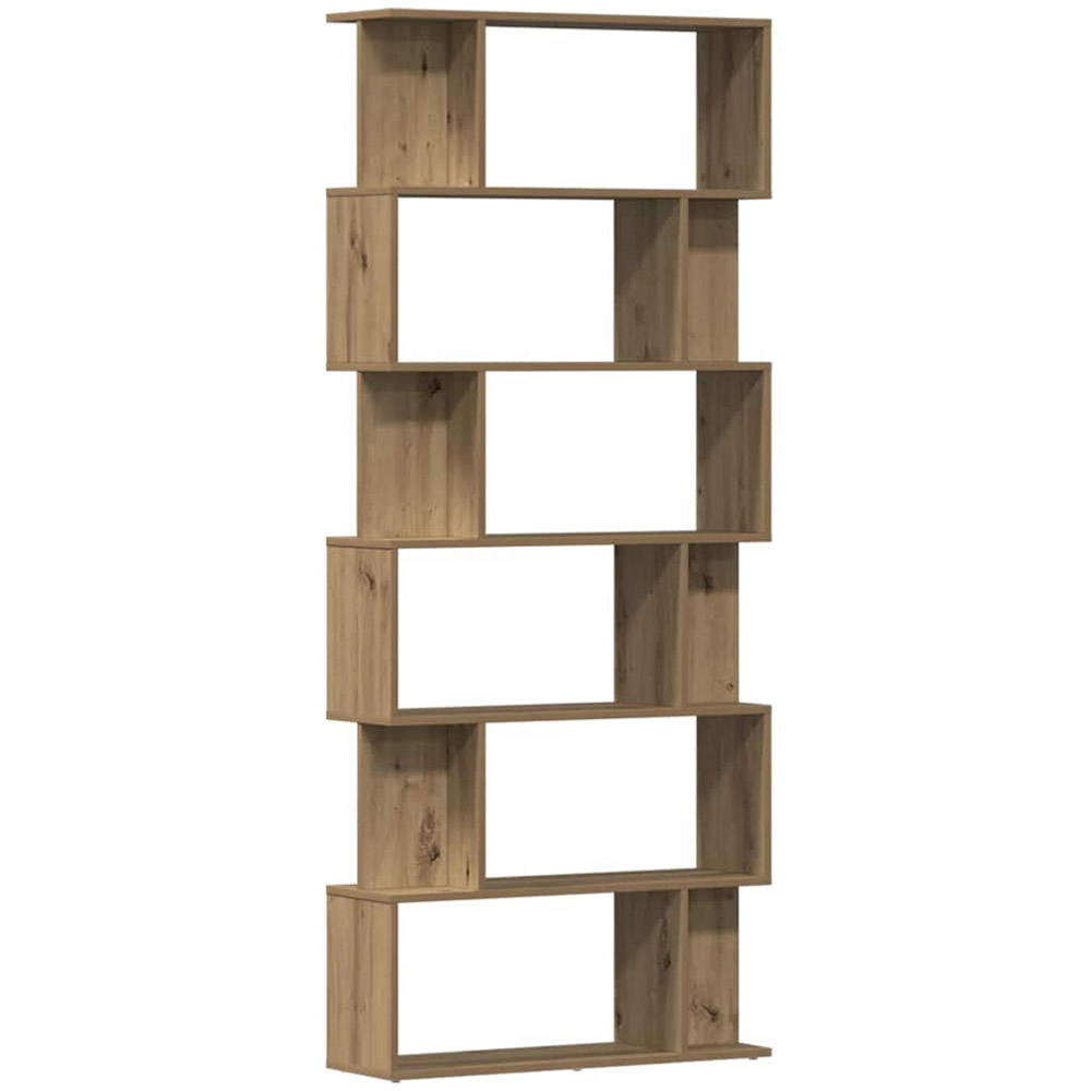vidaXL 12 Shelf Artisan Oak Bookcase Image 2