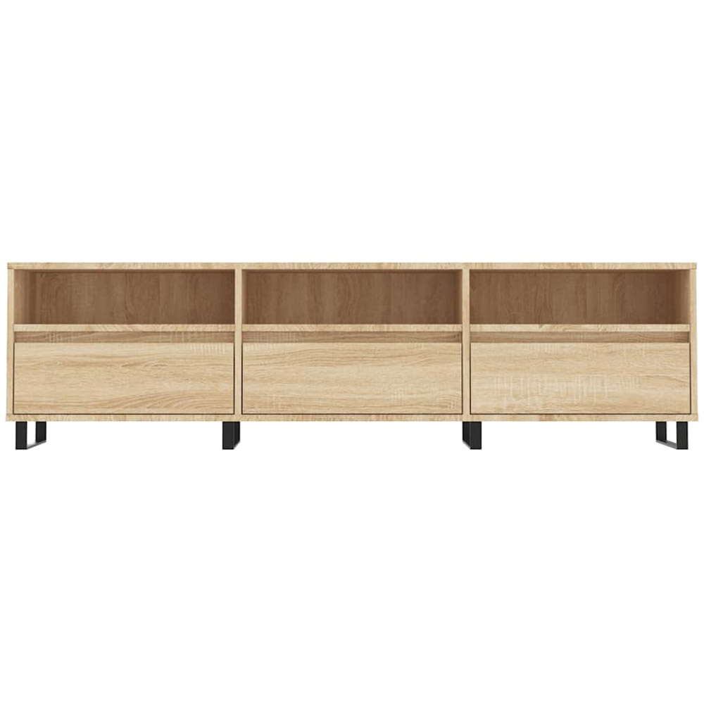 vidaXL 3 Door 3 Shelf Sonoma Oak TV Cabinet Image 5