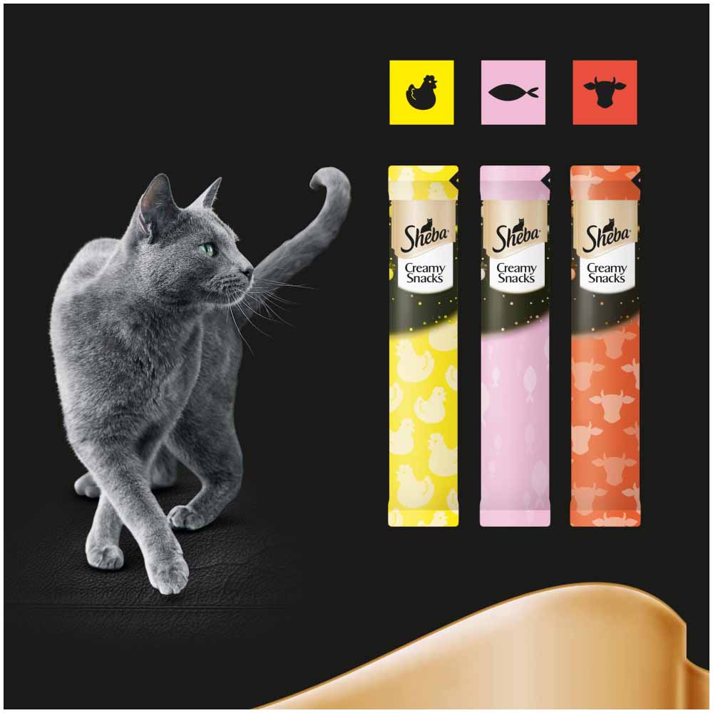 Sheba Creamy Snacks Chicken Cat Treats 4 x 12g Image 7