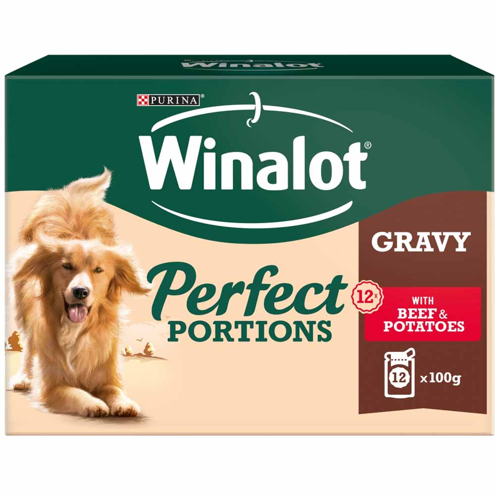 Winalot Perfect Portions Beef in Gravy Dog Food 12 x 100g Image 1
