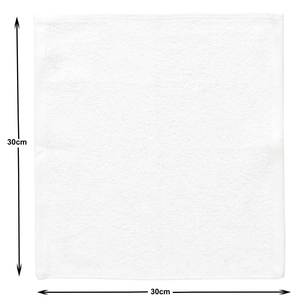 Wilko Functional White Face Cloth Image 3