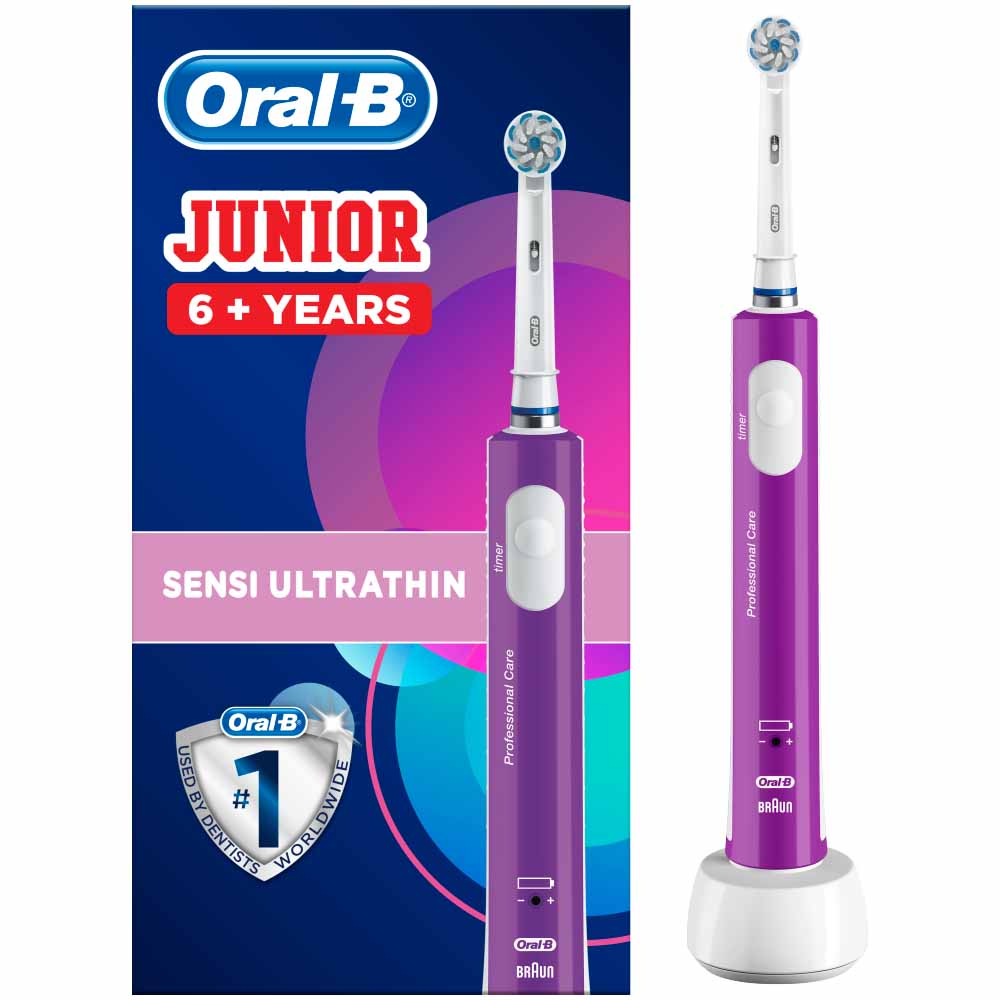 Oral B Electric Toothbrush Junior Purple Image 1