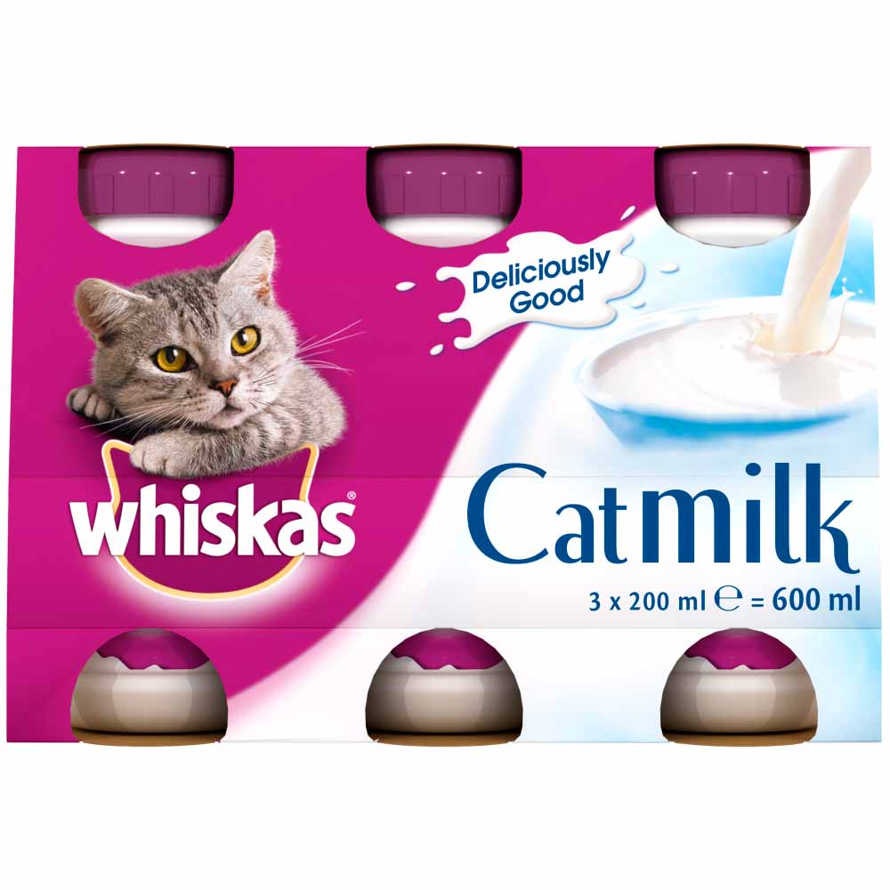 Whiskas Kitten Cat Milk Bottle 3 x 200ml Image 1