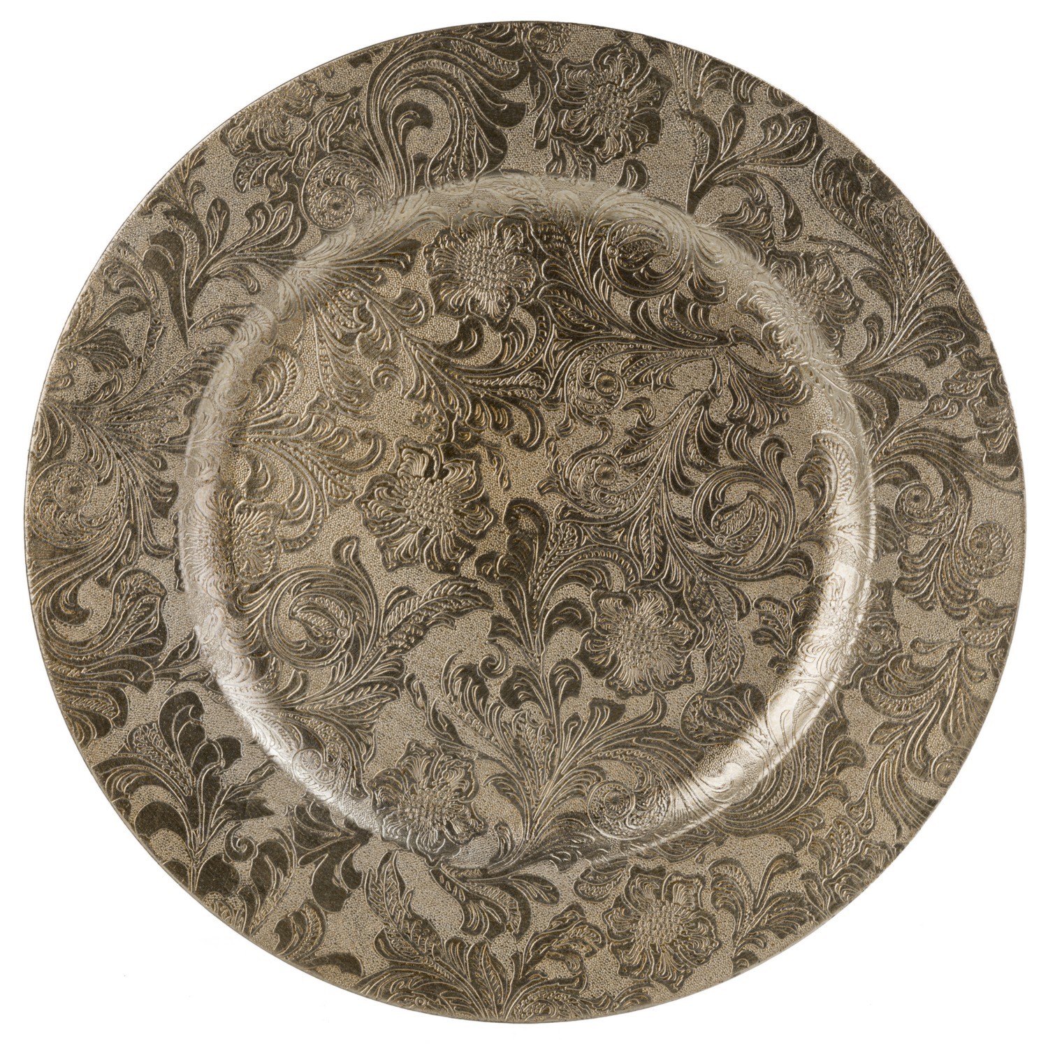 Antique Swirled Plate - Champagne Image