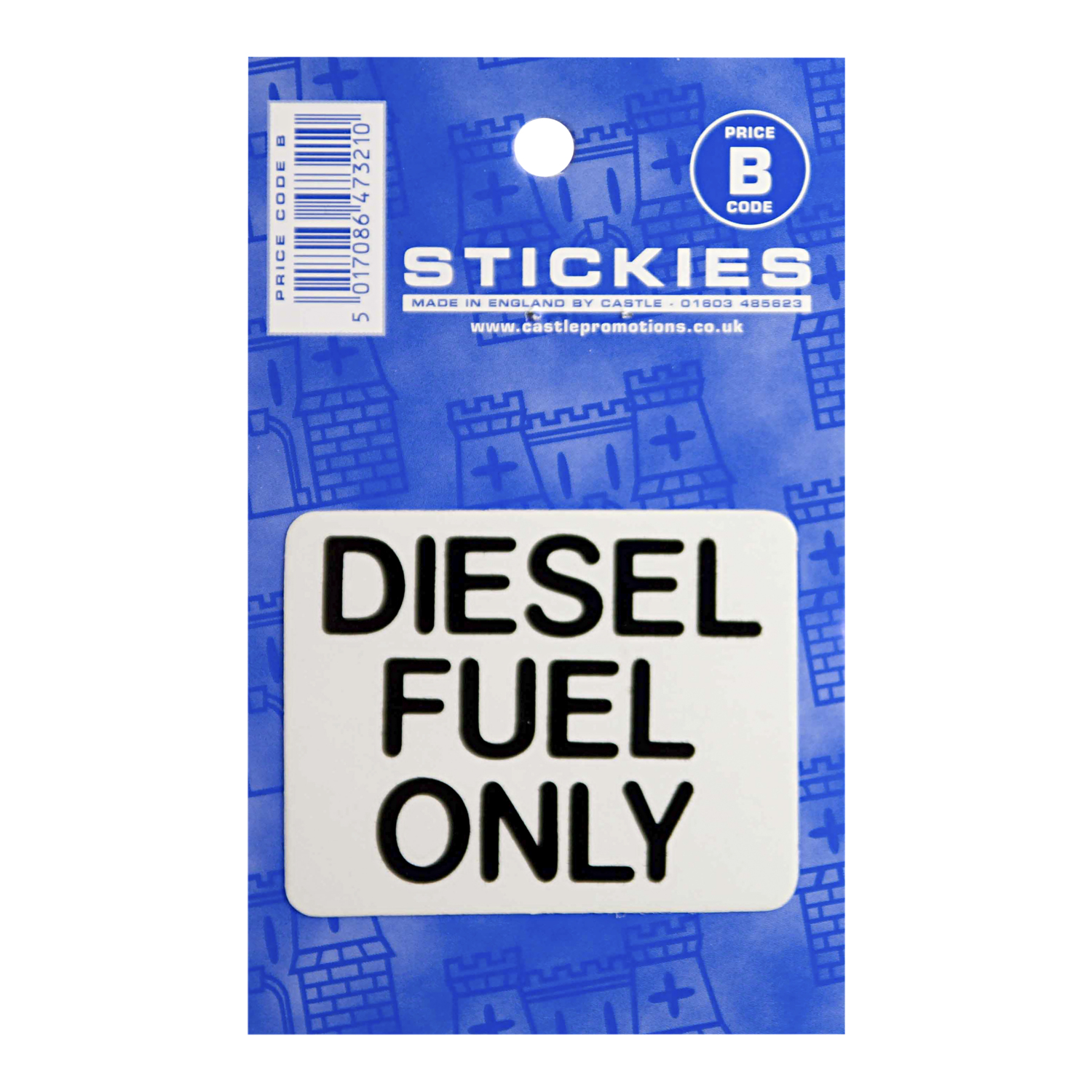 Castle Promotions Black Diesel Fuel Only Sticker Image