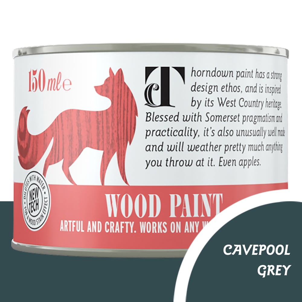 Thorndown Cavepool Grey Satin Wood Paint 150ml Image 4