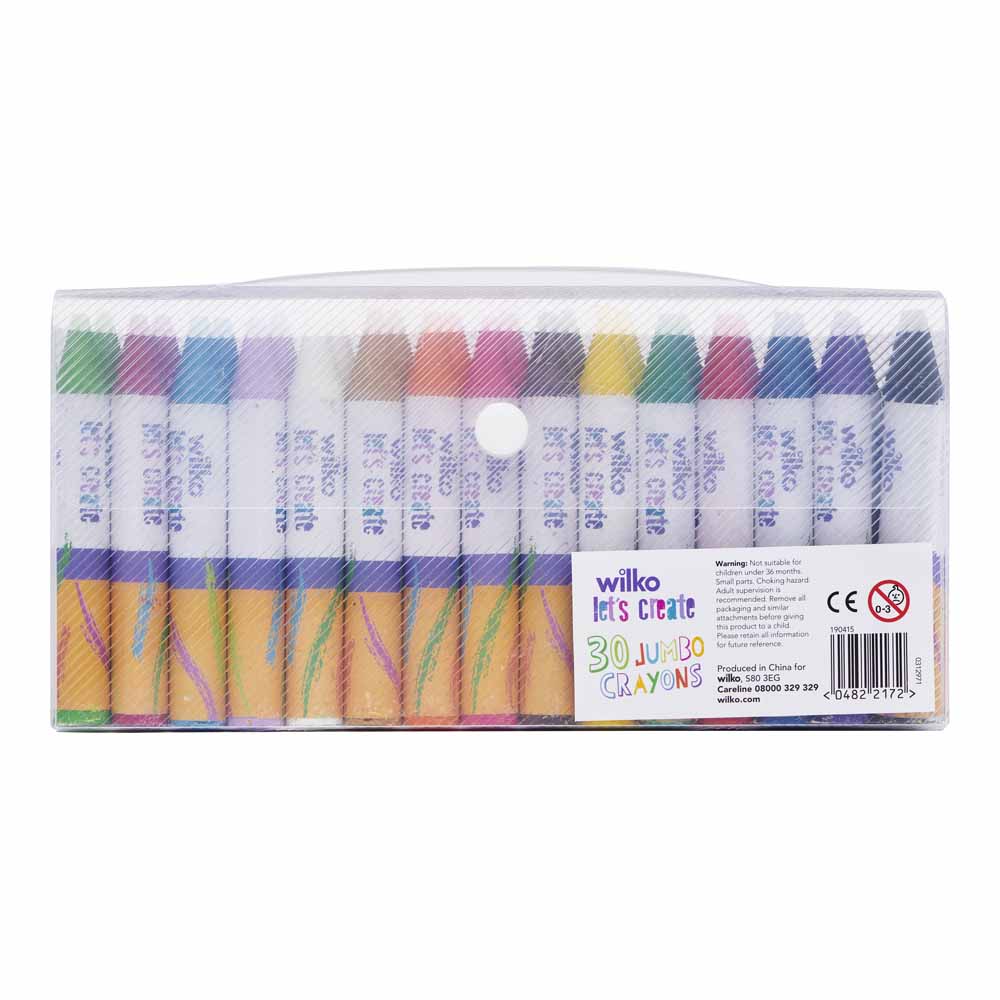 Wilko Jumbo Crayons 30 pack Image