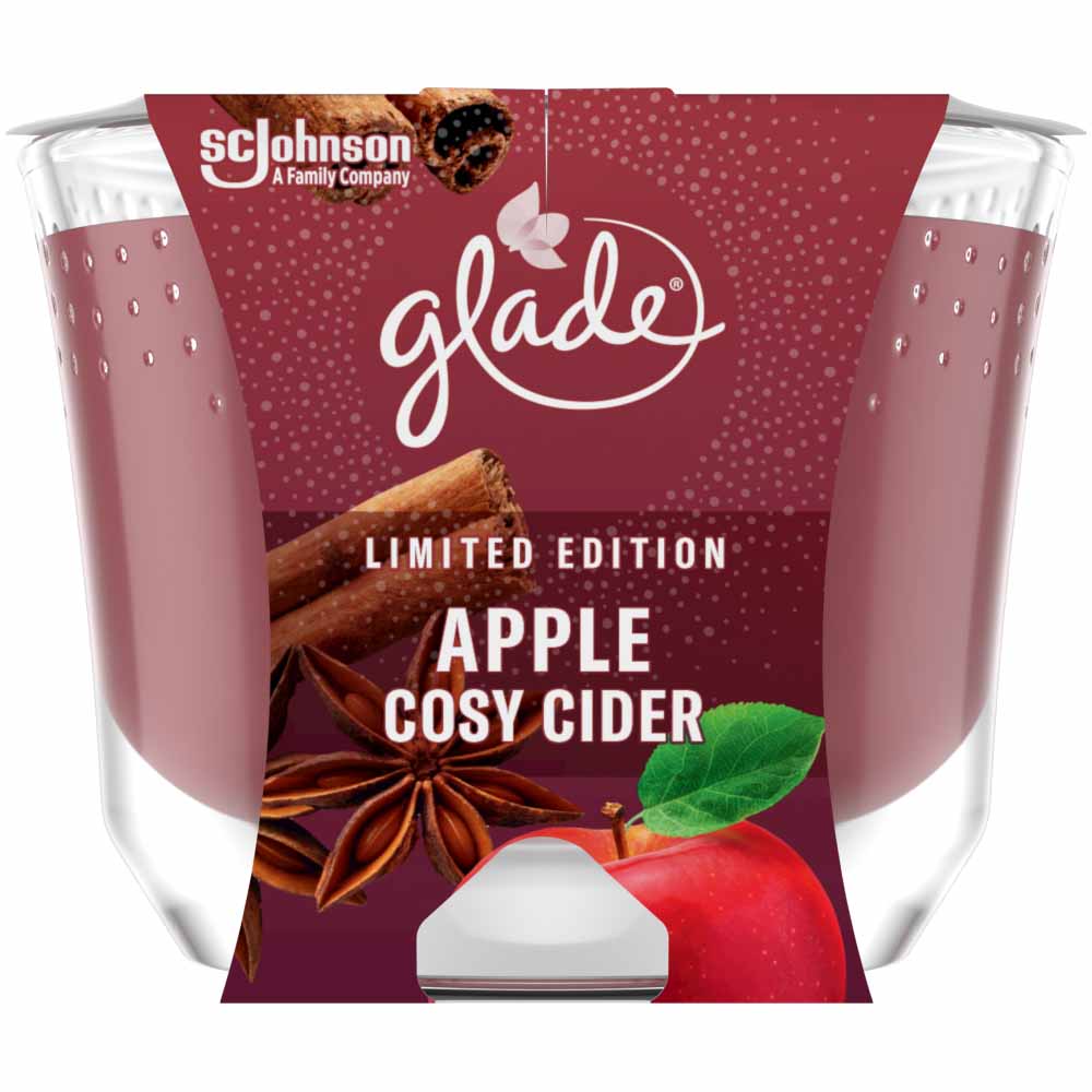 Glade Large Candle Apple Cosy Cider Air Freshener 224g Image 2