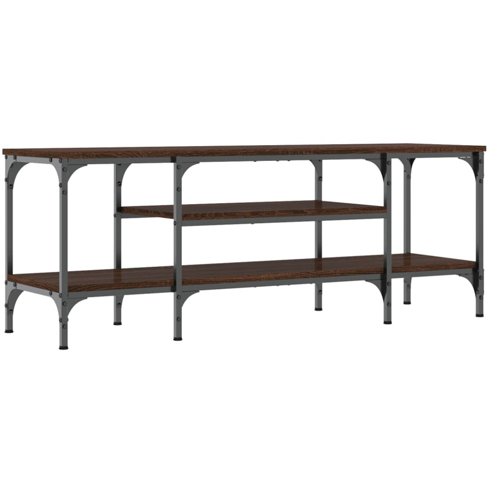 vidaXL 2 Shelf Brown Oak TV Cabinet Image 2
