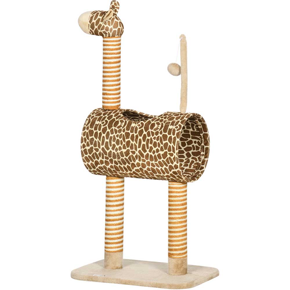 PawHut Cute Giraffe Kitten Play Tower Image 3