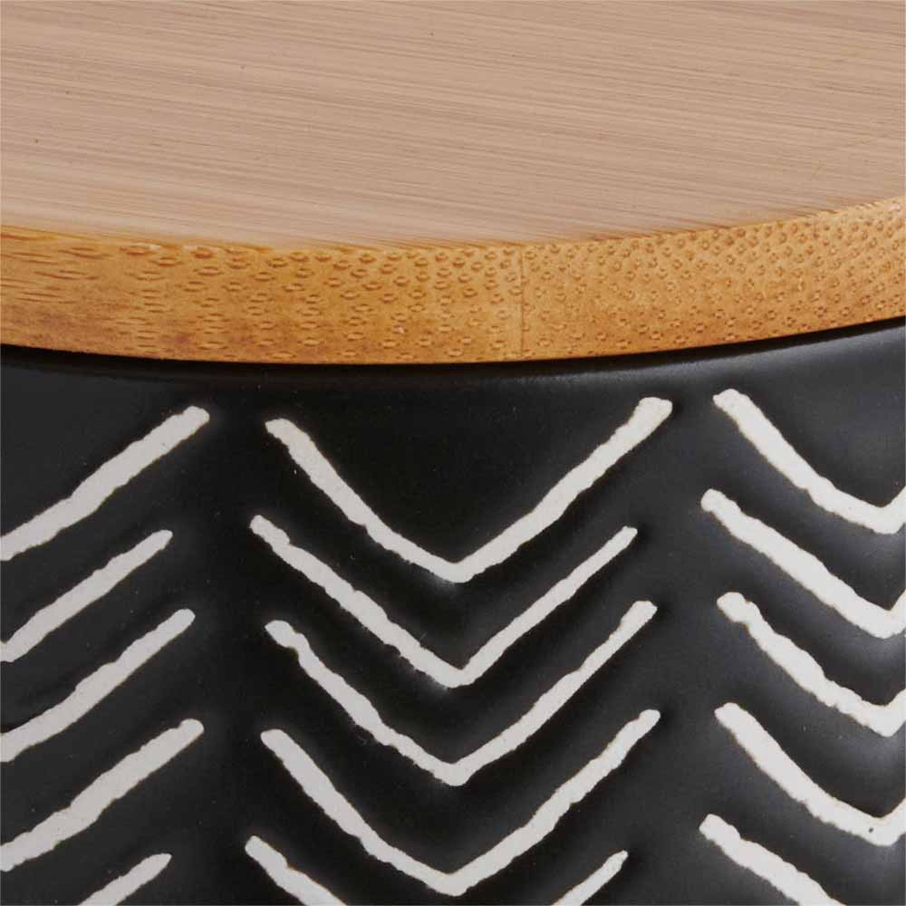 Wilko Black Ceramic Canister Wilko