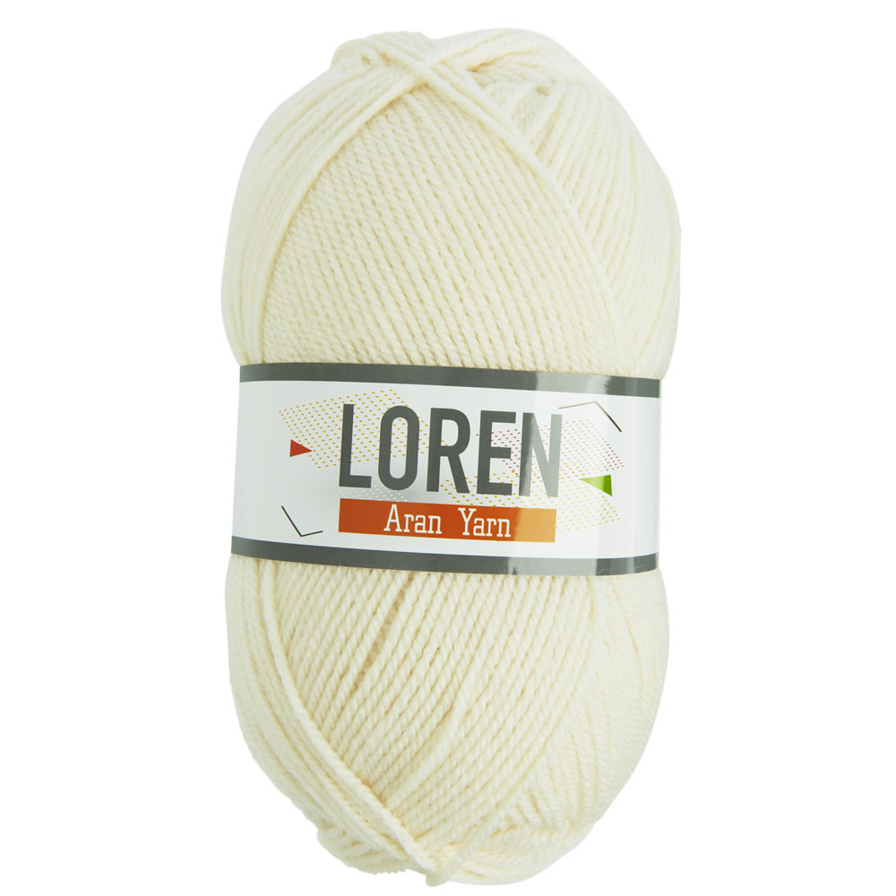 Loren Cream Aran Yarn 200g Image